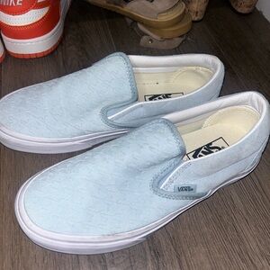 Blue slip on vans